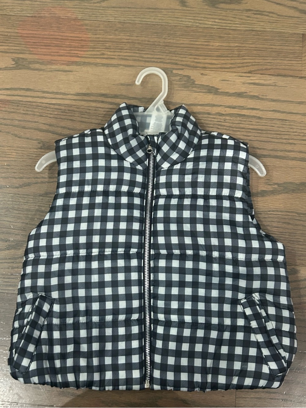Rachel Zoe Girls Black & White Plaid Vest Size 10 – Brand New